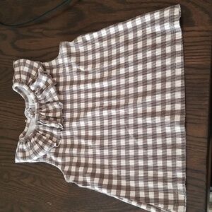 H&M Brown and White Checkered Sleeveless Top. Size 2T